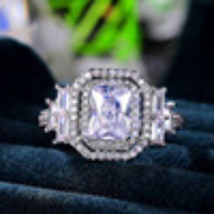 HIGH-END FULL-SET ZIRCON RING WOMEN CREATIVE